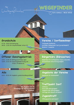 Plakat WEGEFINDER zum Tag der offenen Tür der GS Mainsche